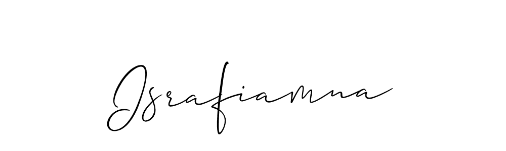 Design your own signature with our free online signature maker. With this signature software, you can create a handwritten (Allison_Script) signature for name Israfiamna. Israfiamna signature style 2 images and pictures png