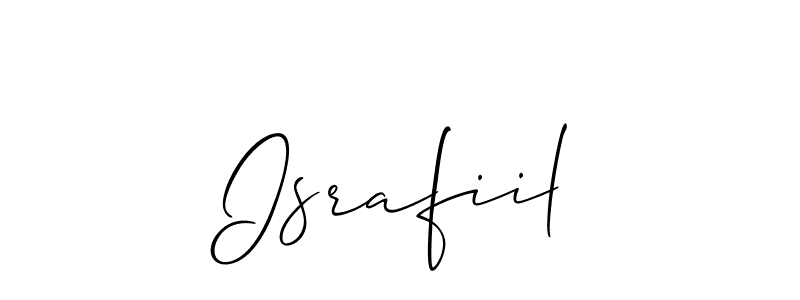 if you are searching for the best signature style for your name Israfiil. so please give up your signature search. here we have designed multiple signature styles  using Allison_Script. Israfiil signature style 2 images and pictures png