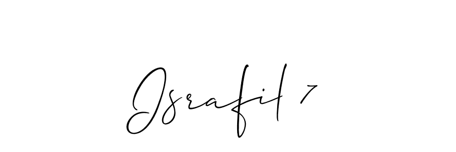 The best way (Allison_Script) to make a short signature is to pick only two or three words in your name. The name Israfil 7 include a total of six letters. For converting this name. Israfil 7 signature style 2 images and pictures png