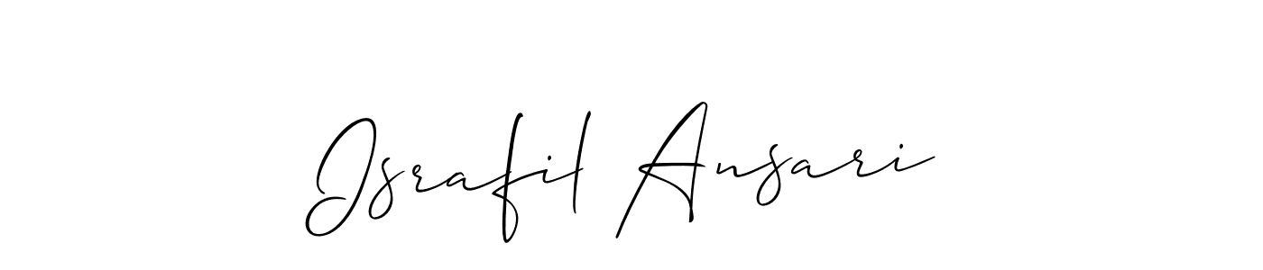 Design your own signature with our free online signature maker. With this signature software, you can create a handwritten (Allison_Script) signature for name Israfil Ansari. Israfil Ansari signature style 2 images and pictures png