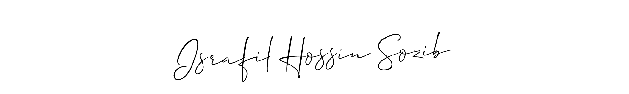 Also we have Israfil Hossin Sozib name is the best signature style. Create professional handwritten signature collection using Allison_Script autograph style. Israfil Hossin Sozib signature style 2 images and pictures png