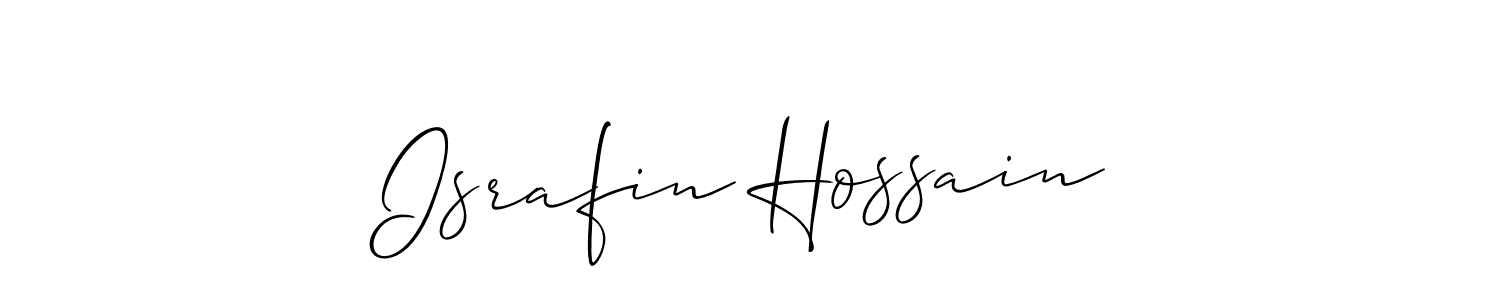 Design your own signature with our free online signature maker. With this signature software, you can create a handwritten (Allison_Script) signature for name Israfin Hossain. Israfin Hossain signature style 2 images and pictures png