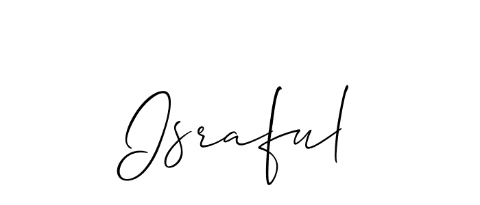 Create a beautiful signature design for name Israful. With this signature (Allison_Script) fonts, you can make a handwritten signature for free. Israful signature style 2 images and pictures png
