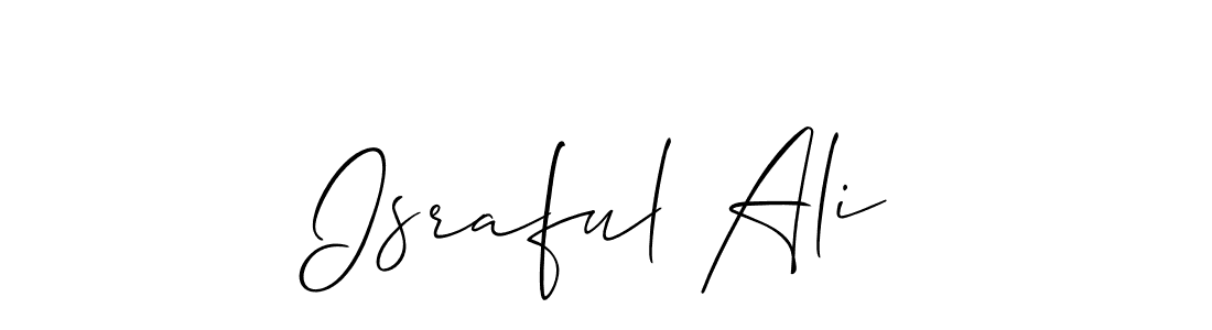 How to Draw Israful Ali signature style? Allison_Script is a latest design signature styles for name Israful Ali. Israful Ali signature style 2 images and pictures png