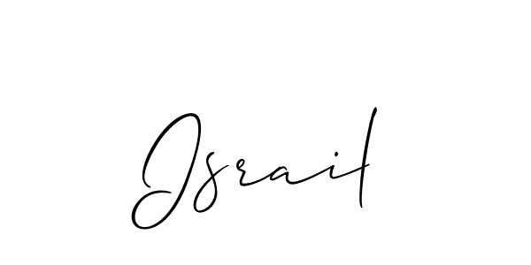 How to make Israil signature? Allison_Script is a professional autograph style. Create handwritten signature for Israil name. Israil signature style 2 images and pictures png