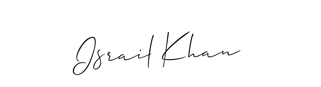 The best way (Allison_Script) to make a short signature is to pick only two or three words in your name. The name Israil Khan include a total of six letters. For converting this name. Israil Khan signature style 2 images and pictures png