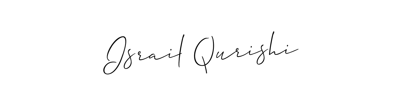 Design your own signature with our free online signature maker. With this signature software, you can create a handwritten (Allison_Script) signature for name Israil Qurishi. Israil Qurishi signature style 2 images and pictures png