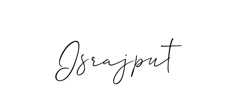 The best way (Allison_Script) to make a short signature is to pick only two or three words in your name. The name Israjput include a total of six letters. For converting this name. Israjput signature style 2 images and pictures png