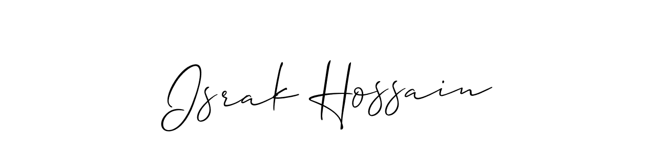 Also You can easily find your signature by using the search form. We will create Israk Hossain name handwritten signature images for you free of cost using Allison_Script sign style. Israk Hossain signature style 2 images and pictures png