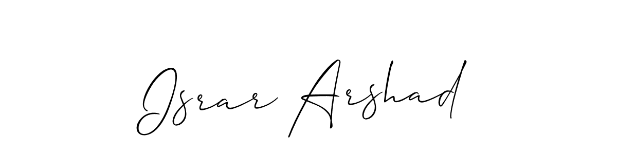 This is the best signature style for the Israr Arshad name. Also you like these signature font (Allison_Script). Mix name signature. Israr Arshad signature style 2 images and pictures png