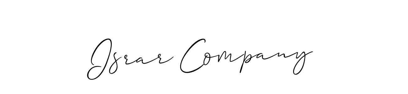 It looks lik you need a new signature style for name Israr Company. Design unique handwritten (Allison_Script) signature with our free signature maker in just a few clicks. Israr Company signature style 2 images and pictures png