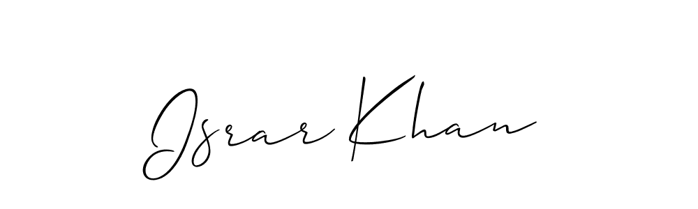if you are searching for the best signature style for your name Israr Khan. so please give up your signature search. here we have designed multiple signature styles  using Allison_Script. Israr Khan signature style 2 images and pictures png