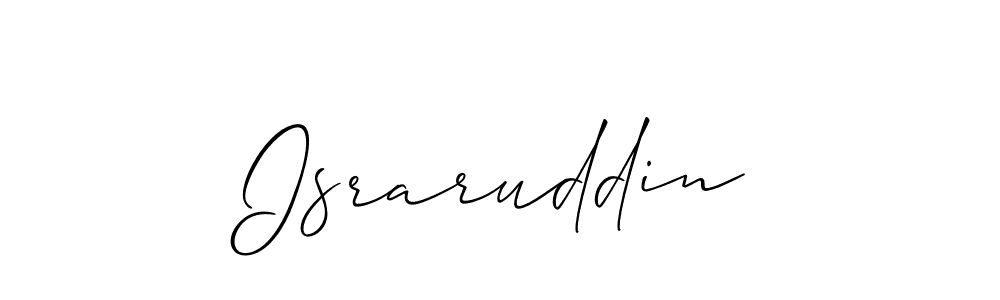 if you are searching for the best signature style for your name Israruddin. so please give up your signature search. here we have designed multiple signature styles  using Allison_Script. Israruddin signature style 2 images and pictures png