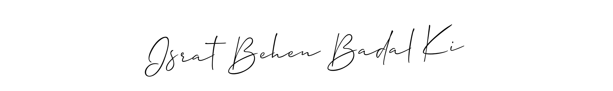 Similarly Allison_Script is the best handwritten signature design. Signature creator online .You can use it as an online autograph creator for name Israt Behen Badal Ki. Israt Behen Badal Ki signature style 2 images and pictures png