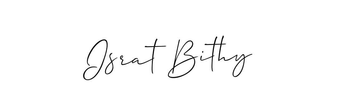 How to make Israt Bithy signature? Allison_Script is a professional autograph style. Create handwritten signature for Israt Bithy name. Israt Bithy signature style 2 images and pictures png