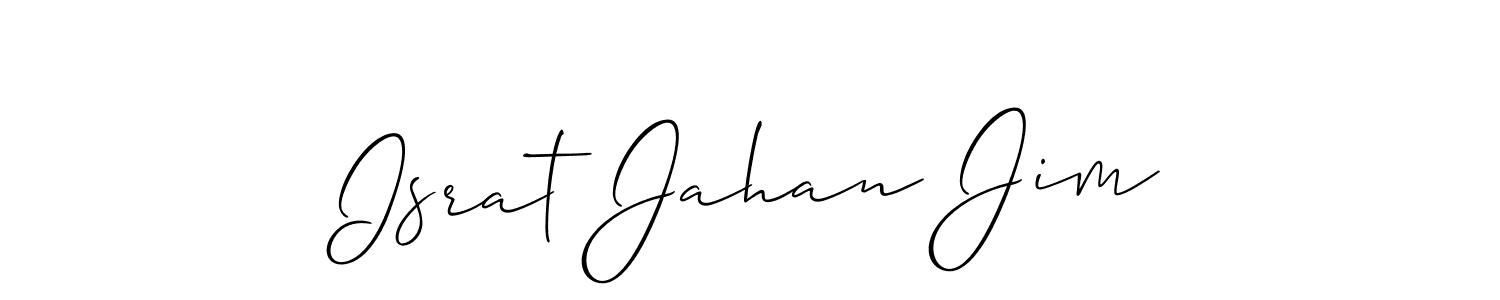 Israt Jahan Jim stylish signature style. Best Handwritten Sign (Allison_Script) for my name. Handwritten Signature Collection Ideas for my name Israt Jahan Jim. Israt Jahan Jim signature style 2 images and pictures png
