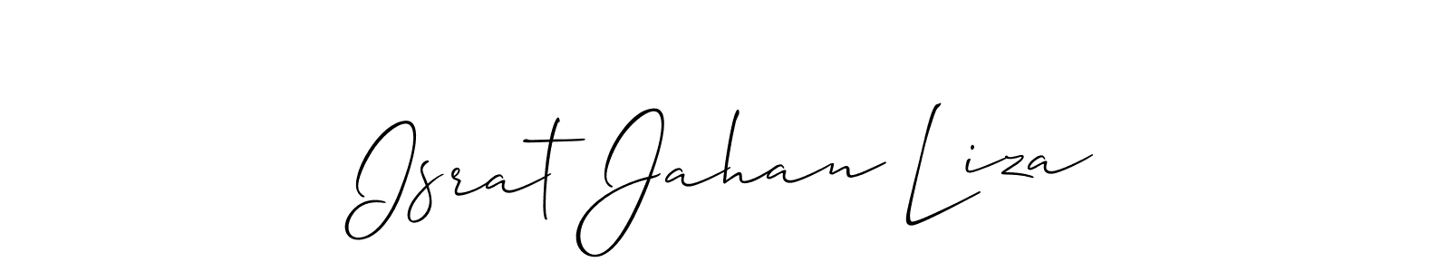 See photos of Israt Jahan Liza official signature by Spectra . Check more albums & portfolios. Read reviews & check more about Allison_Script font. Israt Jahan Liza signature style 2 images and pictures png