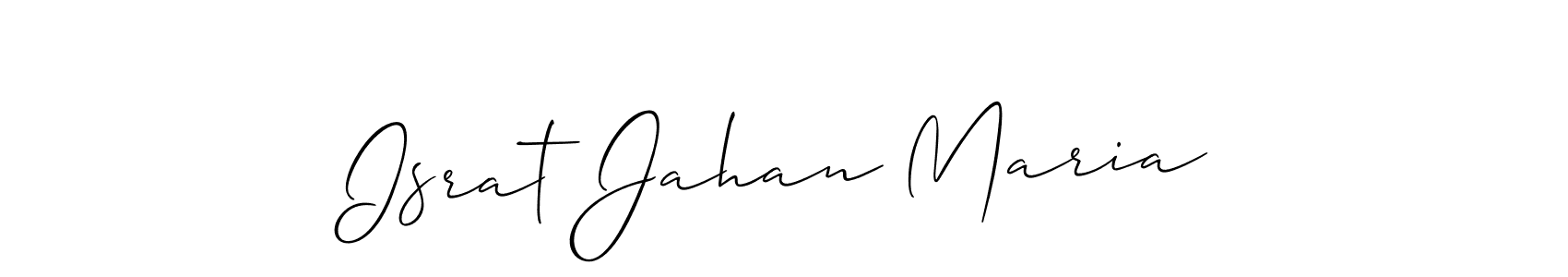 This is the best signature style for the Israt Jahan Maria name. Also you like these signature font (Allison_Script). Mix name signature. Israt Jahan Maria signature style 2 images and pictures png