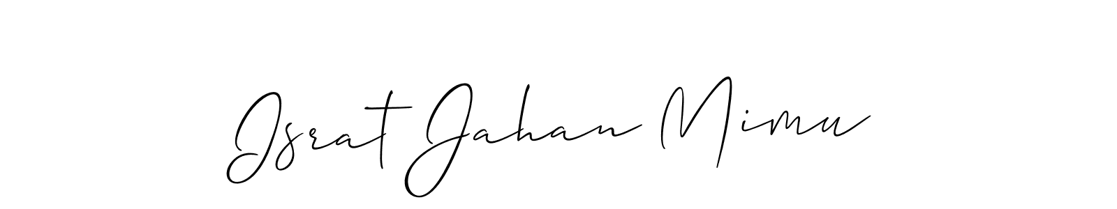 How to make Israt Jahan Mimu signature? Allison_Script is a professional autograph style. Create handwritten signature for Israt Jahan Mimu name. Israt Jahan Mimu signature style 2 images and pictures png