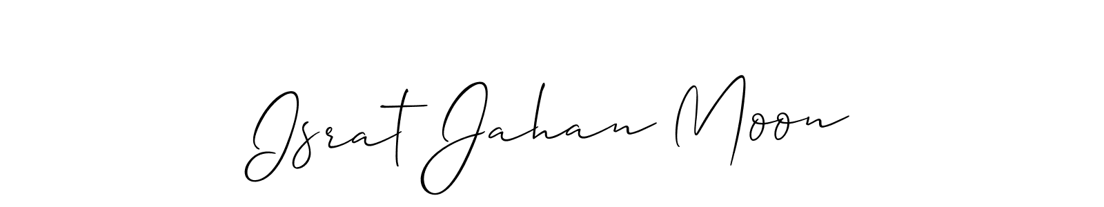 Use a signature maker to create a handwritten signature online. With this signature software, you can design (Allison_Script) your own signature for name Israt Jahan Moon. Israt Jahan Moon signature style 2 images and pictures png