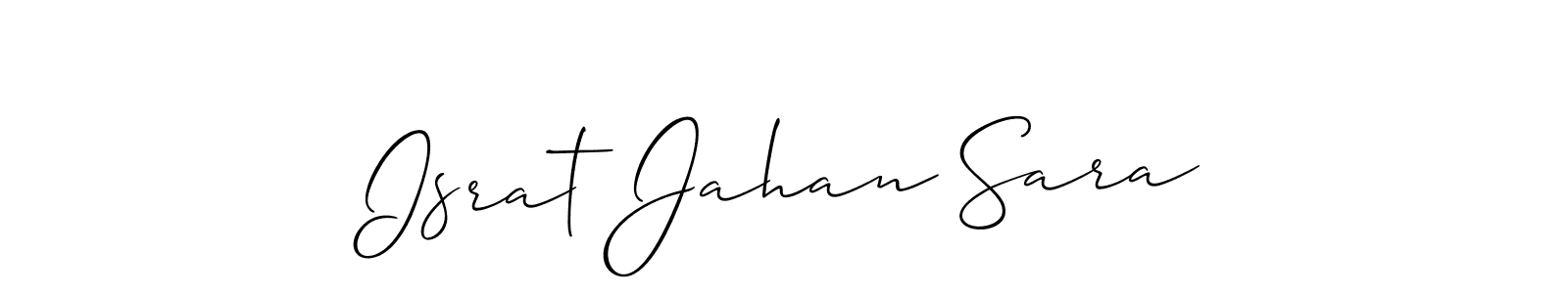 Similarly Allison_Script is the best handwritten signature design. Signature creator online .You can use it as an online autograph creator for name Israt Jahan Sara. Israt Jahan Sara signature style 2 images and pictures png