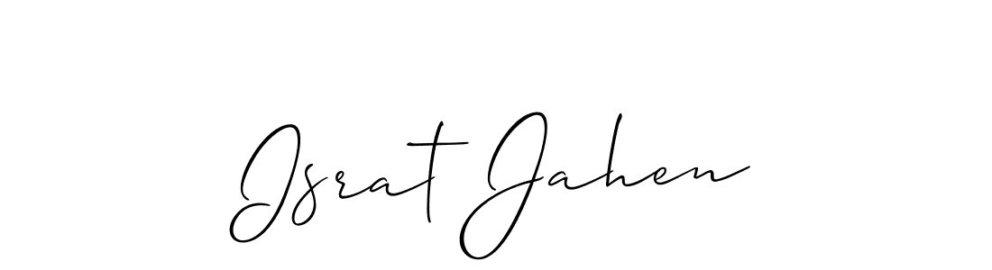 Also You can easily find your signature by using the search form. We will create Israt Jahen name handwritten signature images for you free of cost using Allison_Script sign style. Israt Jahen signature style 2 images and pictures png