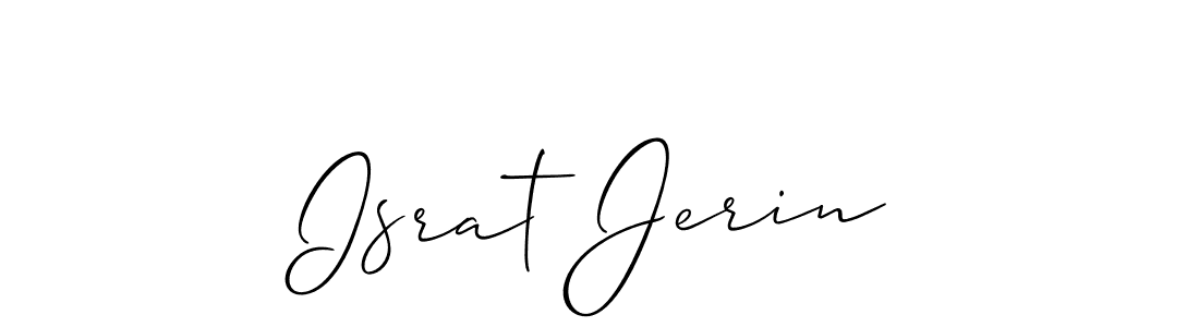 How to make Israt Jerin signature? Allison_Script is a professional autograph style. Create handwritten signature for Israt Jerin name. Israt Jerin signature style 2 images and pictures png