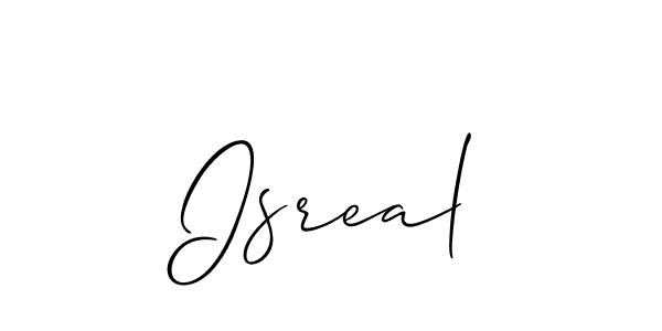 Allison_Script is a professional signature style that is perfect for those who want to add a touch of class to their signature. It is also a great choice for those who want to make their signature more unique. Get Isreal name to fancy signature for free. Isreal signature style 2 images and pictures png