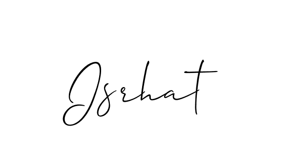 The best way (Allison_Script) to make a short signature is to pick only two or three words in your name. The name Isrhat include a total of six letters. For converting this name. Isrhat signature style 2 images and pictures png