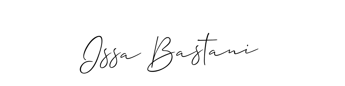 Also we have Issa Bastani name is the best signature style. Create professional handwritten signature collection using Allison_Script autograph style. Issa Bastani signature style 2 images and pictures png