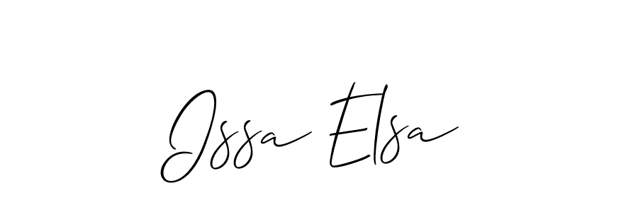 The best way (Allison_Script) to make a short signature is to pick only two or three words in your name. The name Issa Elsa include a total of six letters. For converting this name. Issa Elsa signature style 2 images and pictures png