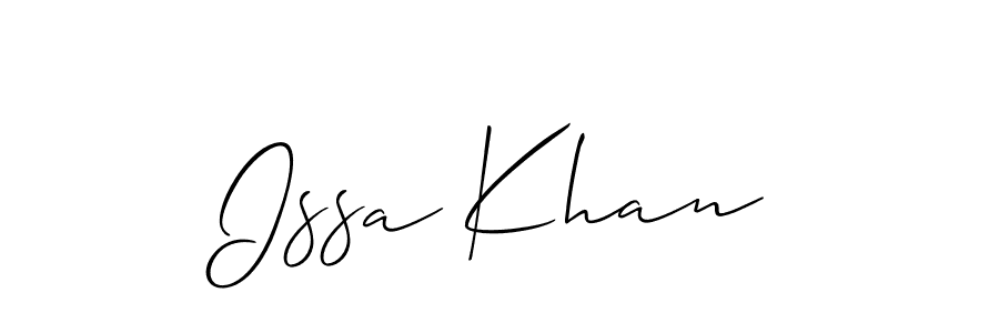 Make a beautiful signature design for name Issa Khan. With this signature (Allison_Script) style, you can create a handwritten signature for free. Issa Khan signature style 2 images and pictures png