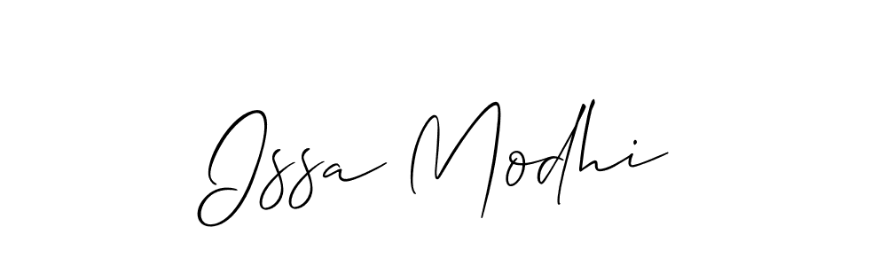 It looks lik you need a new signature style for name Issa Modhi. Design unique handwritten (Allison_Script) signature with our free signature maker in just a few clicks. Issa Modhi signature style 2 images and pictures png