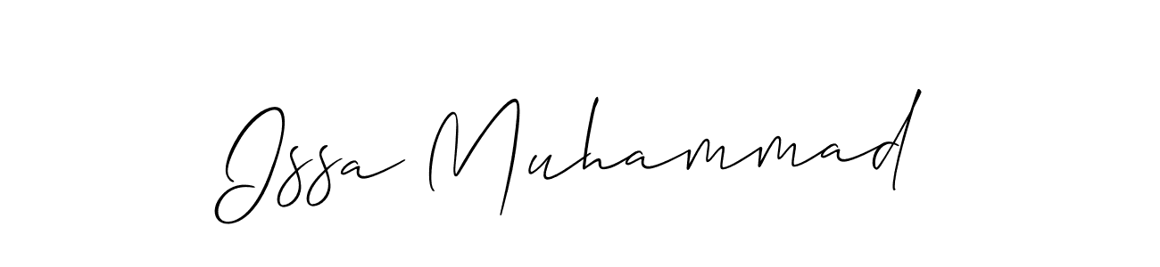 Similarly Allison_Script is the best handwritten signature design. Signature creator online .You can use it as an online autograph creator for name Issa Muhammad. Issa Muhammad signature style 2 images and pictures png