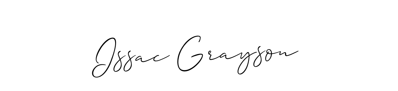 The best way (Allison_Script) to make a short signature is to pick only two or three words in your name. The name Issac Grayson include a total of six letters. For converting this name. Issac Grayson signature style 2 images and pictures png