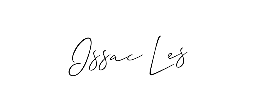 Design your own signature with our free online signature maker. With this signature software, you can create a handwritten (Allison_Script) signature for name Issac Les. Issac Les signature style 2 images and pictures png