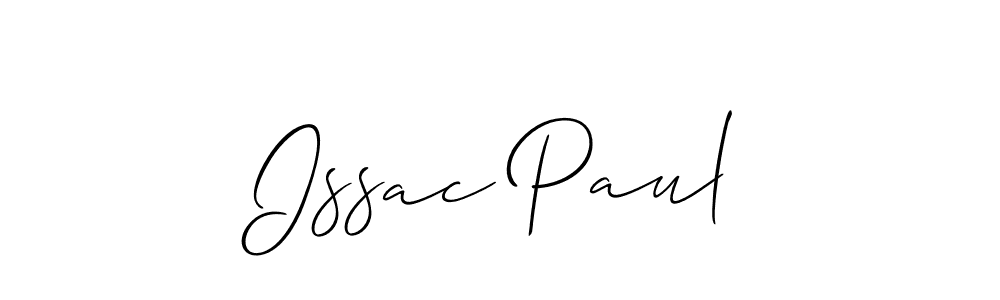Make a beautiful signature design for name Issac Paul. With this signature (Allison_Script) style, you can create a handwritten signature for free. Issac Paul signature style 2 images and pictures png