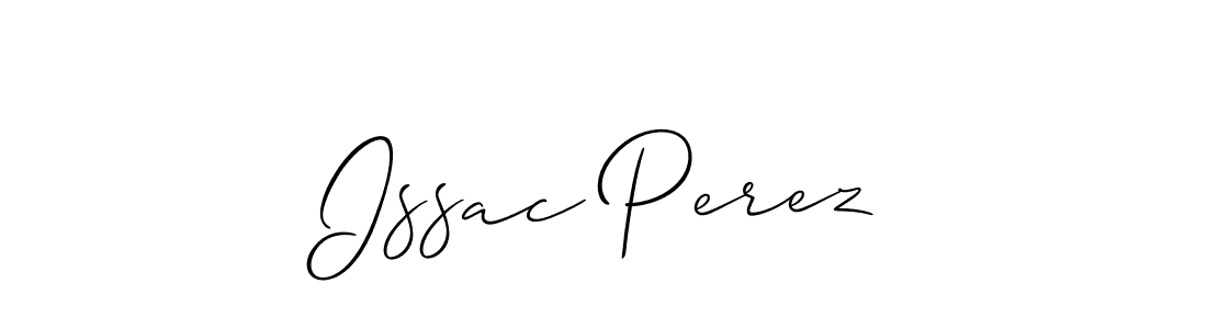 Make a beautiful signature design for name Issac Perez. With this signature (Allison_Script) style, you can create a handwritten signature for free. Issac Perez signature style 2 images and pictures png