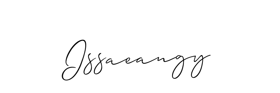 Allison_Script is a professional signature style that is perfect for those who want to add a touch of class to their signature. It is also a great choice for those who want to make their signature more unique. Get Issaeangy name to fancy signature for free. Issaeangy signature style 2 images and pictures png