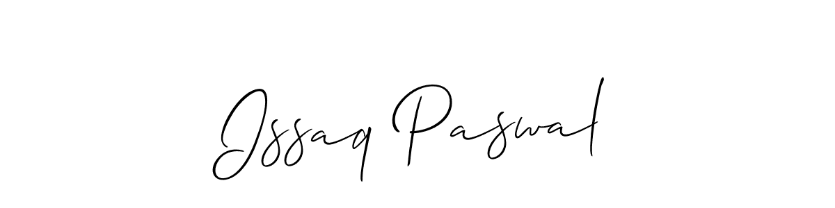 The best way (Allison_Script) to make a short signature is to pick only two or three words in your name. The name Issaq Paswal include a total of six letters. For converting this name. Issaq Paswal signature style 2 images and pictures png