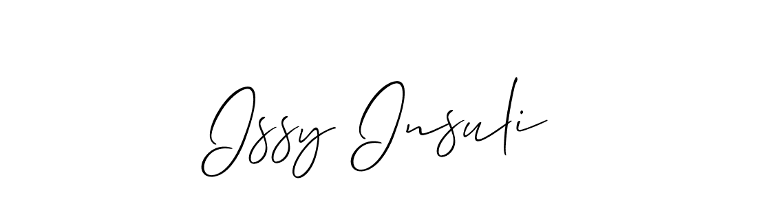 if you are searching for the best signature style for your name Issy Insuli. so please give up your signature search. here we have designed multiple signature styles  using Allison_Script. Issy Insuli signature style 2 images and pictures png