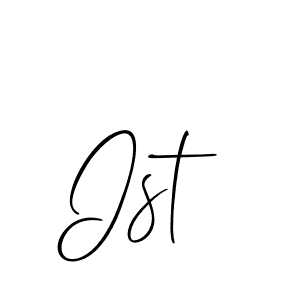 Similarly Allison_Script is the best handwritten signature design. Signature creator online .You can use it as an online autograph creator for name Ist. Ist signature style 2 images and pictures png