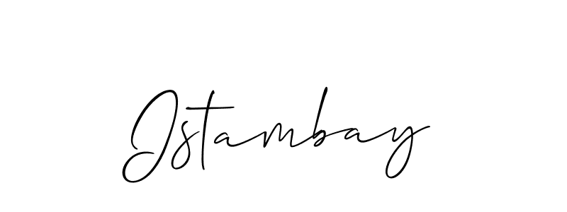 You should practise on your own different ways (Allison_Script) to write your name (Istambay) in signature. don't let someone else do it for you. Istambay signature style 2 images and pictures png