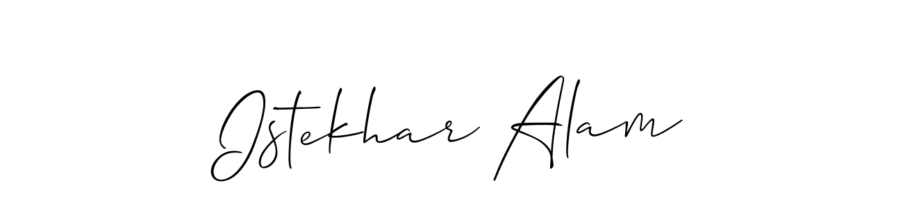 Make a short Istekhar Alam signature style. Manage your documents anywhere anytime using Allison_Script. Create and add eSignatures, submit forms, share and send files easily. Istekhar Alam signature style 2 images and pictures png