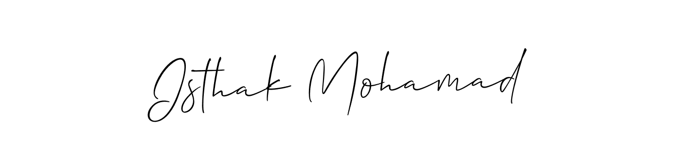Design your own signature with our free online signature maker. With this signature software, you can create a handwritten (Allison_Script) signature for name Isthak Mohamad. Isthak Mohamad signature style 2 images and pictures png