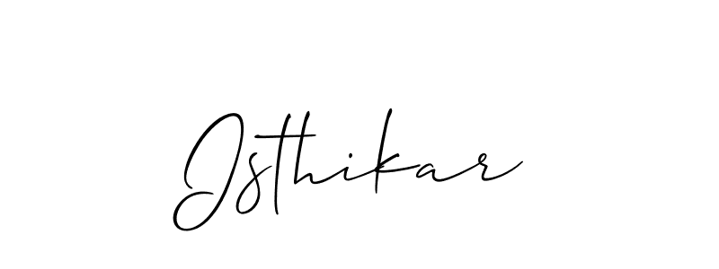 Best and Professional Signature Style for Isthikar. Allison_Script Best Signature Style Collection. Isthikar signature style 2 images and pictures png