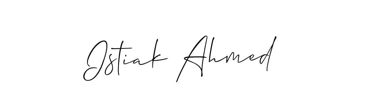 How to Draw Istiak Ahmed signature style? Allison_Script is a latest design signature styles for name Istiak Ahmed. Istiak Ahmed signature style 2 images and pictures png