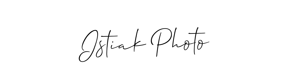 if you are searching for the best signature style for your name Istiak Photo. so please give up your signature search. here we have designed multiple signature styles  using Allison_Script. Istiak Photo signature style 2 images and pictures png