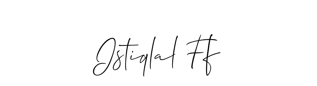 You should practise on your own different ways (Allison_Script) to write your name (Istiqlal Ff) in signature. don't let someone else do it for you. Istiqlal Ff signature style 2 images and pictures png