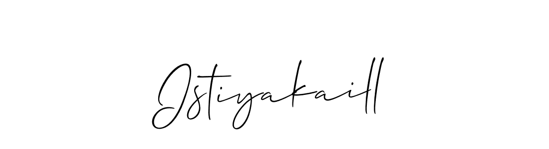 It looks lik you need a new signature style for name Istiyakaill. Design unique handwritten (Allison_Script) signature with our free signature maker in just a few clicks. Istiyakaill signature style 2 images and pictures png